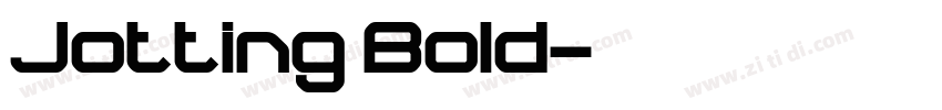 Jotting Bold字体转换